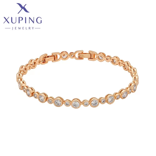 Xuping Jewelry Simple Round Fashion Gold Plated Bracelet for Women 40