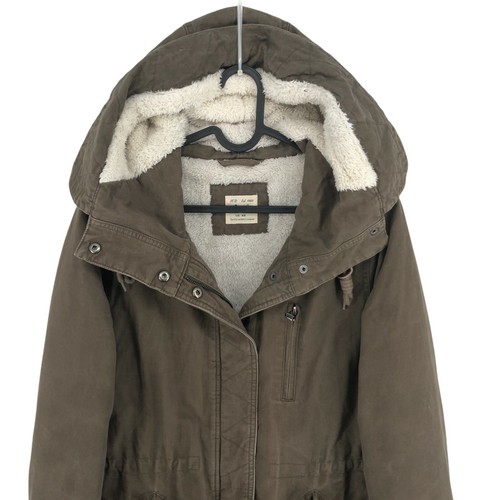 Lee Verde con Capucha Borreguillo Chaqueta Parka Abrigo TALLA XS - Imagen 2 de 11