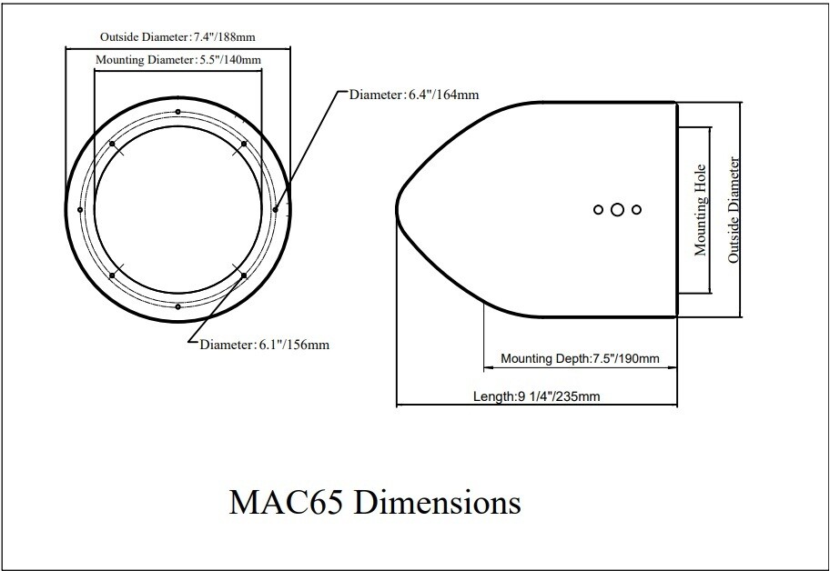 Rockville DMAC65W Dual 65 Белый Алюминиевый корпус для вейкборда с колонками крышка