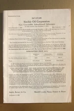 Vtg 1956 Sinclair Oil Corporation Prospectus Smith Barney Merrill Lynch 