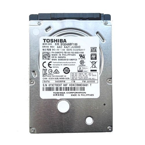 TOSHIBA MQ04ABF100 4TB 2.5インチHDD Toshiba 1TB MQ04ABF100 5400RPM 128MB Cache SATA 2.5