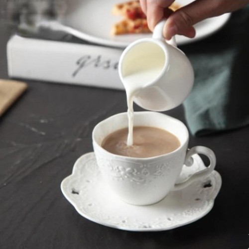 Crema Azúcar Cerámica Moderna Blanca con Tapa Mediana Fácil de Rellenar Decoración Sólida - Imagen 6 de 30