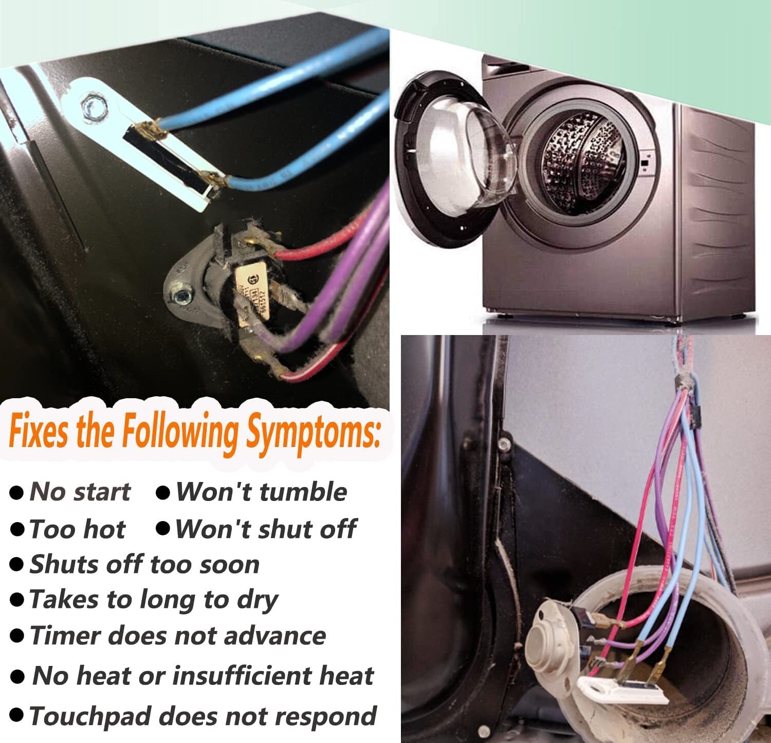 G4AP0500 TF 091C Dryer Thermal Fuse (4 PACK) AMI PARTS 3392519 Whirlpool Kenmore eBay