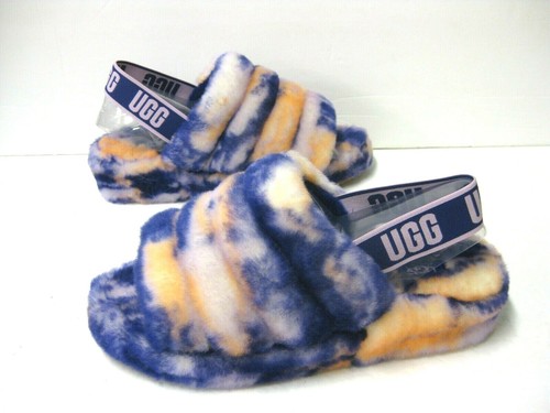 UGG FLUFF YEAH SLIDE MARBLE WOMEN SANDAL VIOLET NIGHT US 9 / UK 7 /EU 40 - 第 3/6 張圖片