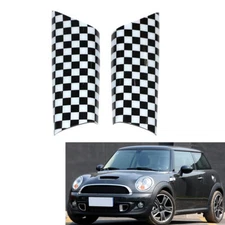 For MINI Cooper R55 R56 2 Door Checkered Interior Side Handle Panel Cover Trim