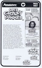 ONE CRAZY SUMMER Original Australian Movie Press Sheet John Cusack Demi Moore