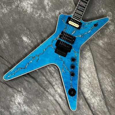 Hot Sale DIME D3 Boogie Bolt BSG Dimebag Darrell Electric Guitar Blue Lightning