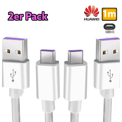 2x Original Huawei Typ C USB 5A Schnell Ladekabel für P10 P20 P30 P40 P50 Pro