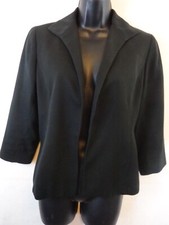 Lafayette 148 New York Blazer Women's 3/4 Sleeve Open Petite 6 Black