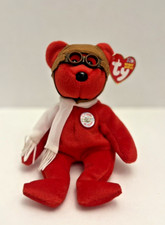 RETIRED TY Beanie Baby BEARON Red Bear 100 Years of Flight MWMT
