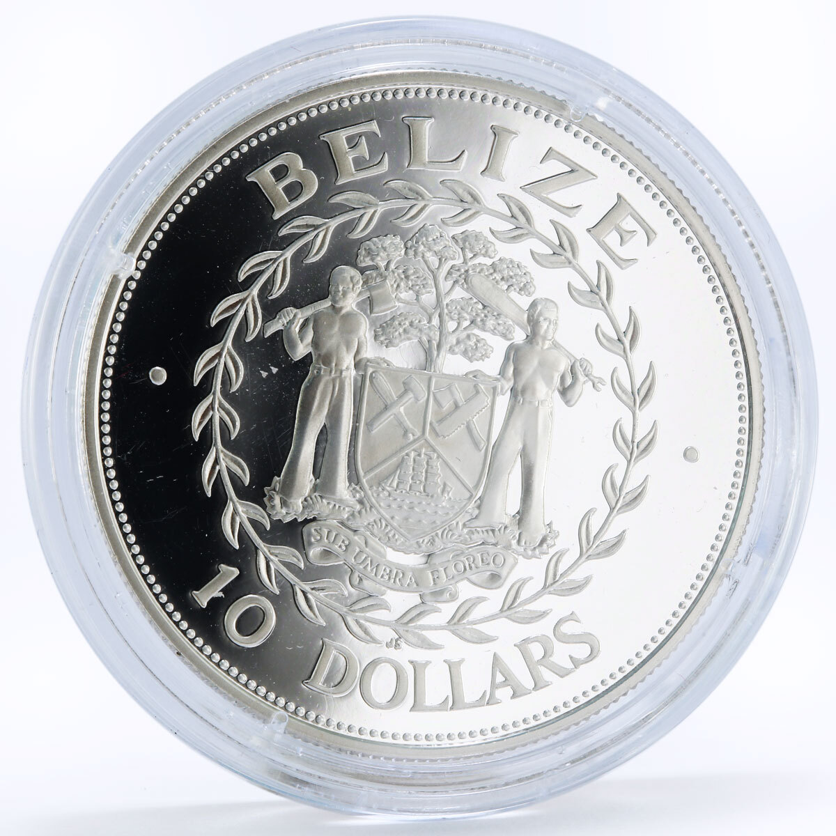 Belize 10 dollars 10th Anniversary of Central Bank Jabiru Bird