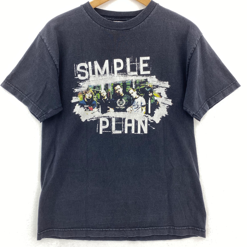 Hot trend Simple Plan Band Vintage Black Unisex S234XL Tee Shirt AH066