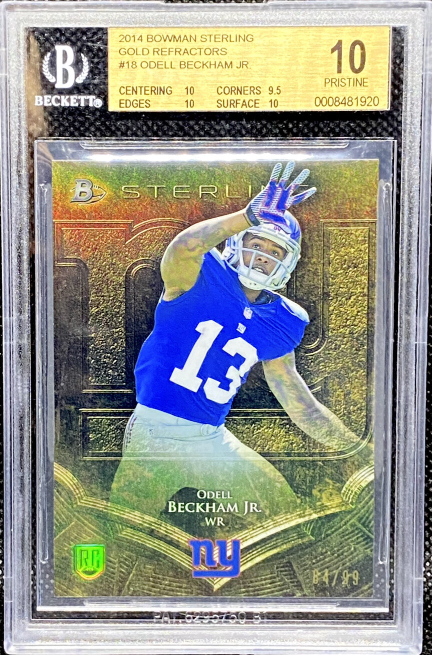 Odell Beckham Jr. Bowman Sterling #18 Gold Refractor