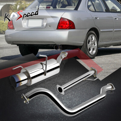 STAINLESS STEEL CATBACK EXHAUST SYSTEM FOR 02-06 SENTRA SE-R SPEC V BURNT TIP