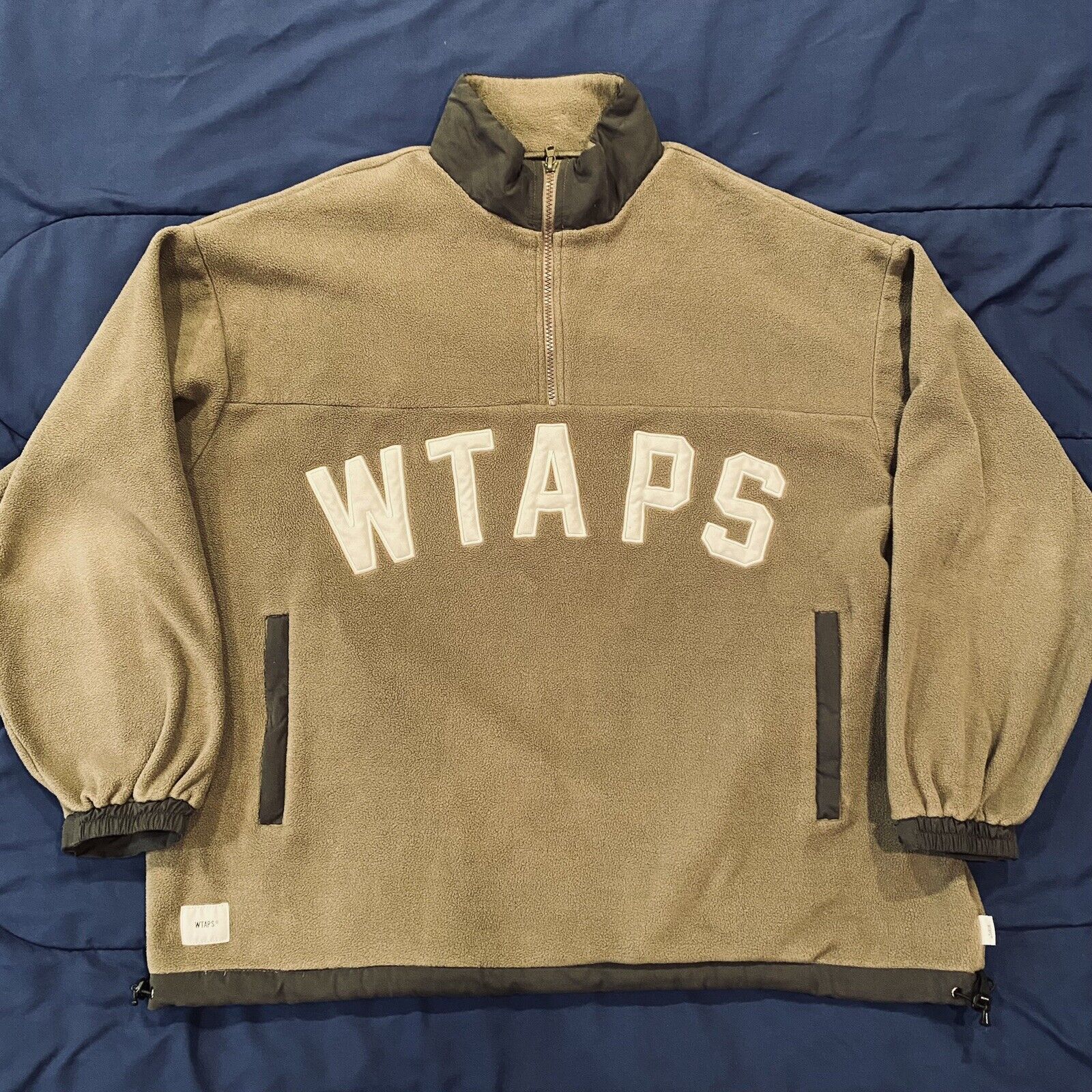 WTAPS Player 02 Olive Fleece Pullover Jacket Mens Size XL