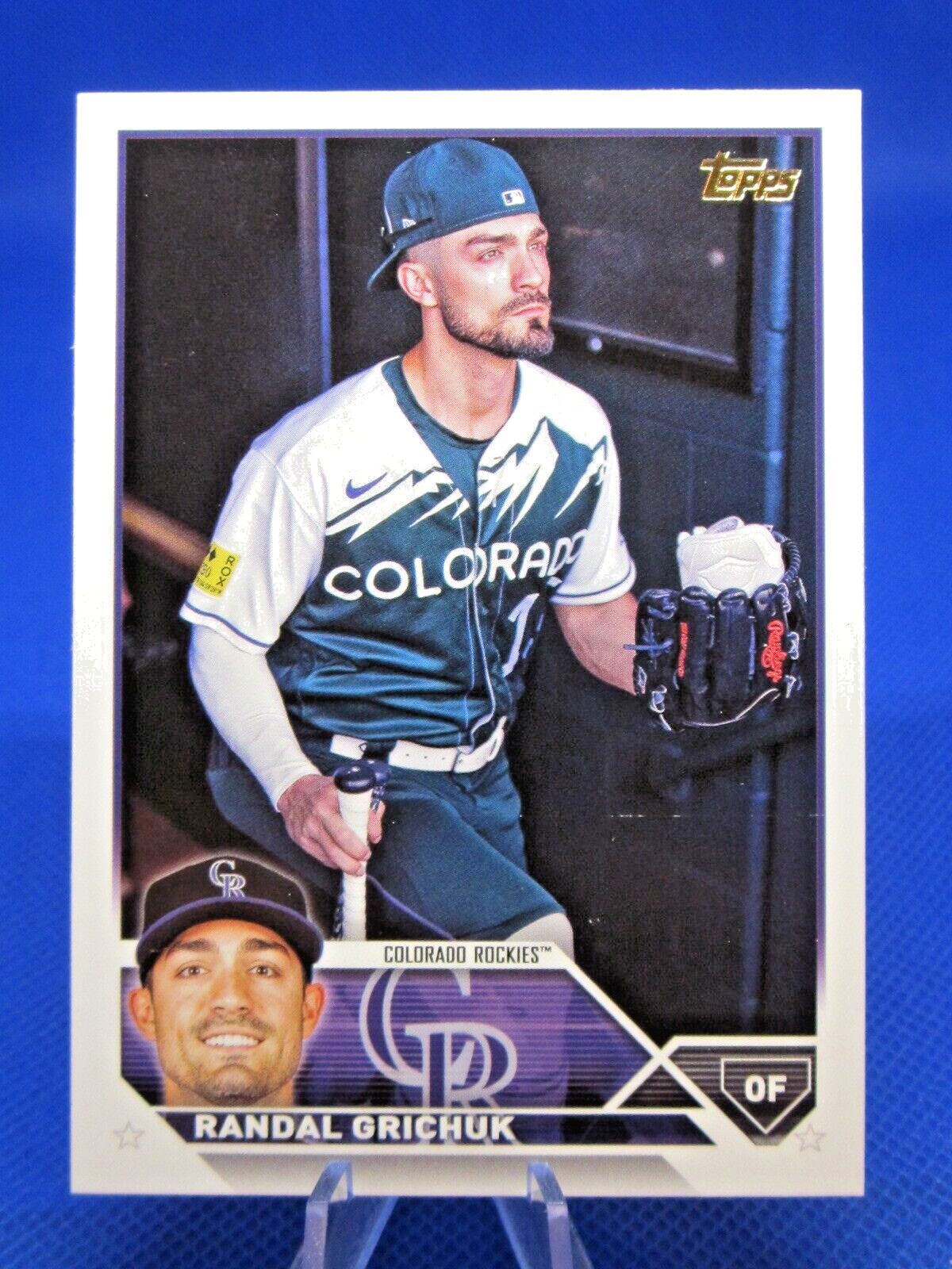 2023 TOPPS SERIES 1 #110 RANDAL GRICHUK SSP GOLDEN MIRROR VARIATION COL ROCKIES