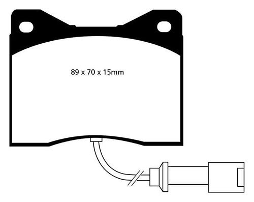 EBC RedStuff Front Brake Pads for Monteverdi 375 7.2 380 67-76 DP3753/2C - Picture 2 of 2