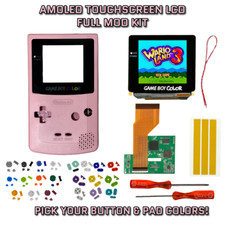 Nintendo Game Boy Color GBC AMOLED OLED Touchscreen LCD Mod Kit LIGHT PINK