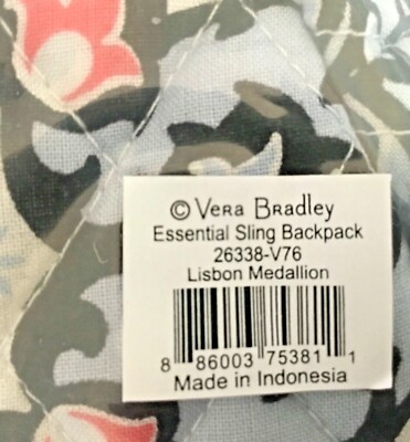 Vera Bradley Essential Sling Backpack Lisbon Medallion for  display picture 3