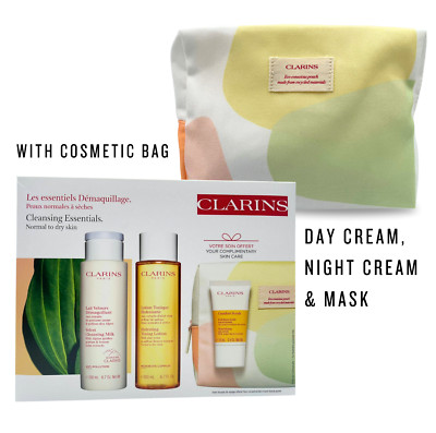 Clarins Cleansing Essentials - Cleanser 200ml, Toner 200ml und Peeling 15ml Neu