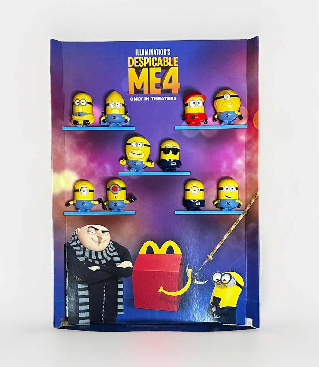 McDonald's 2024 DESPICABLE ME 4 (Minions Set of 10) Mounted on