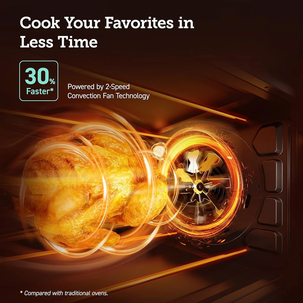 13-in-1 Air Fryer Toaster Oven Combo 32Qt Smart App & Voice Control Convection Oven