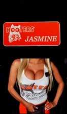 Jasmine Hooters Dziewczęcy Mundur Etykietka z imieniem Bielizna Kostium Ekstra
