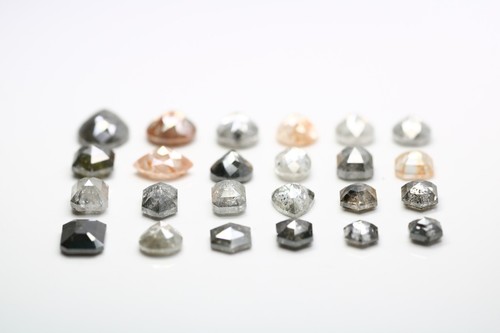 Natürlicher Salz und Pfeffer lose Diamant für Verlobungsringe | Unikat für Ring - Bild 7 von 8
