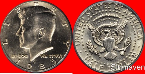 1985 P & D Kennedy Half Dollar Pair Choice/Gem Bu Set FREE SHIPPING