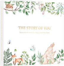 Keepsake Baby Memory Book, First 5 Years Baby Milestone Book, 132 Pages to Recor