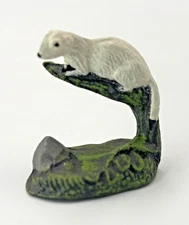 RARE Vtg Hausser Elastolin Composition Stoat on Tree Branch  Austria 1930s * N