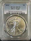 2022 $1 American SILVER Eagle PCGS MS70