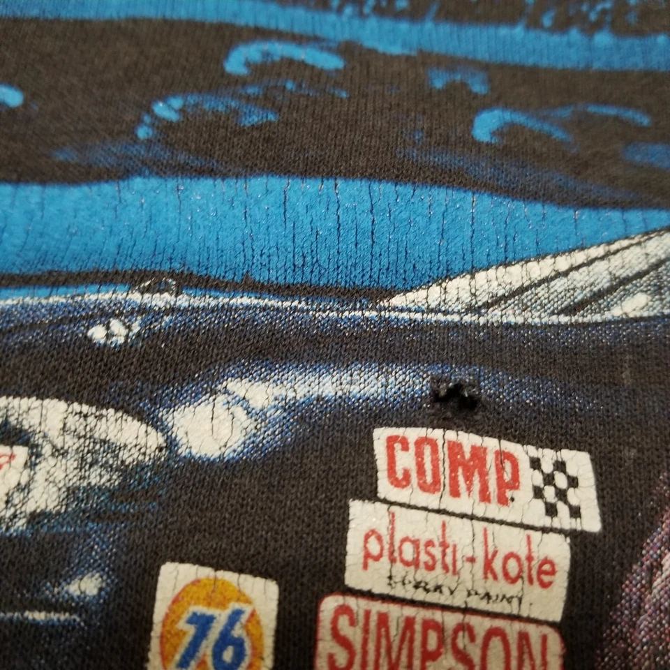 Moletom masculino vintage Dale Earnhardt grande preto Nascar Chase feito nos EUA - Imagem 3 de 4