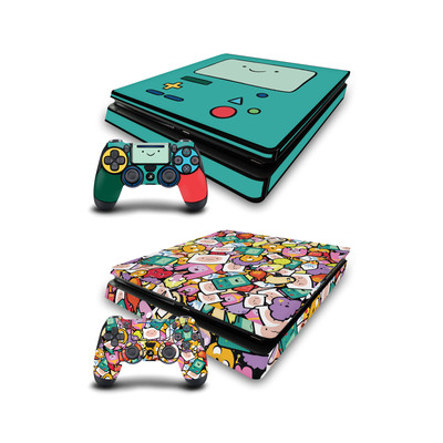 OFFIZIELLE ADVENTURE TIME GRAPHICS VINYL SKIN FOR PS4 SLIM CONSOLE & DUALSHOCK 4