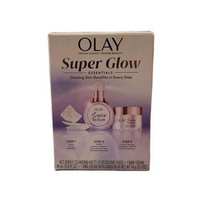 Olay Super Glow Essentials Kit EXP 06/27 New In Box NIB Free Shipping
