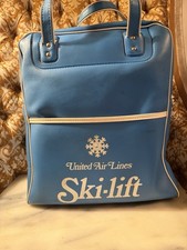 Rare Vintage United Airlines Ski-Lift Travel Bag 1960's Snow Skiing