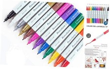 Acrylic Paint Pens for Porcelain - Professional Ceramic - 1 Count Pack of 12 