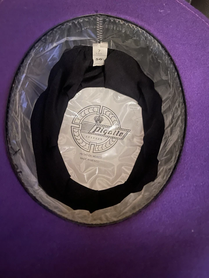 Pigalle Western Purple Felt Mardi Gras Hat - Image 4 of 4