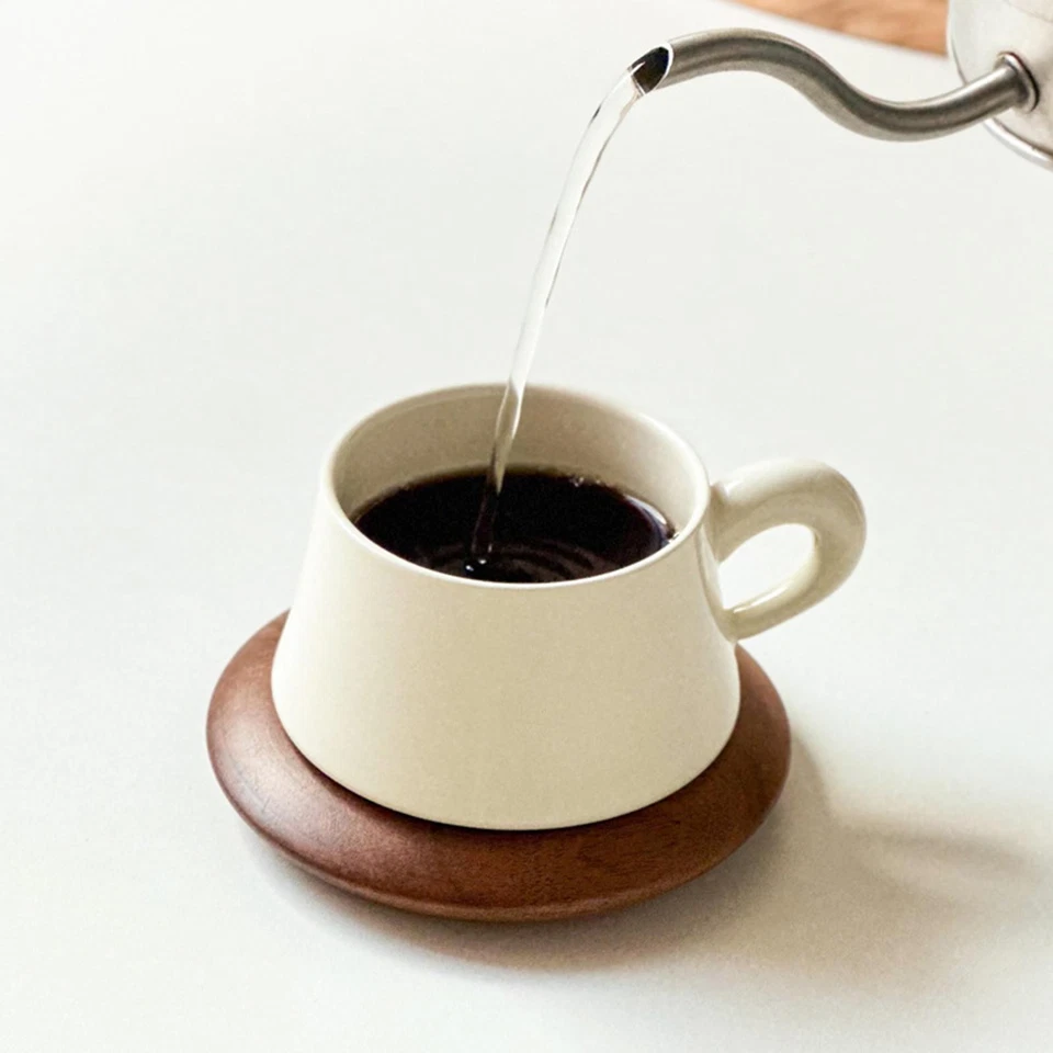 Ceramic Coffee Mug with Saucer with Handle Coffee Cup for Party Office Latte - Image 3 of 4