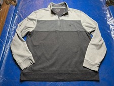 Izod Advantage Performance Stretch Quarter-Zip Pullover XL Gray Colorblock