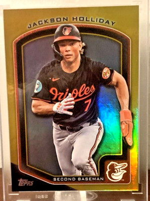 Topps 2025 Holiday Chrome Jackson Holliday #HC188 Gold Refractor /50 Orioles