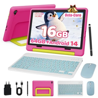 KOTSREN 10-Zoll Kinder Tablet 20(3+17)GB RAM 64GB ROM Android 15 5000mAh IPS HD LCD