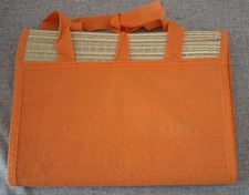 Tappetino da spiaggia, tappetino di paglia, arancione/marrone, 61x175 cm, nuovo