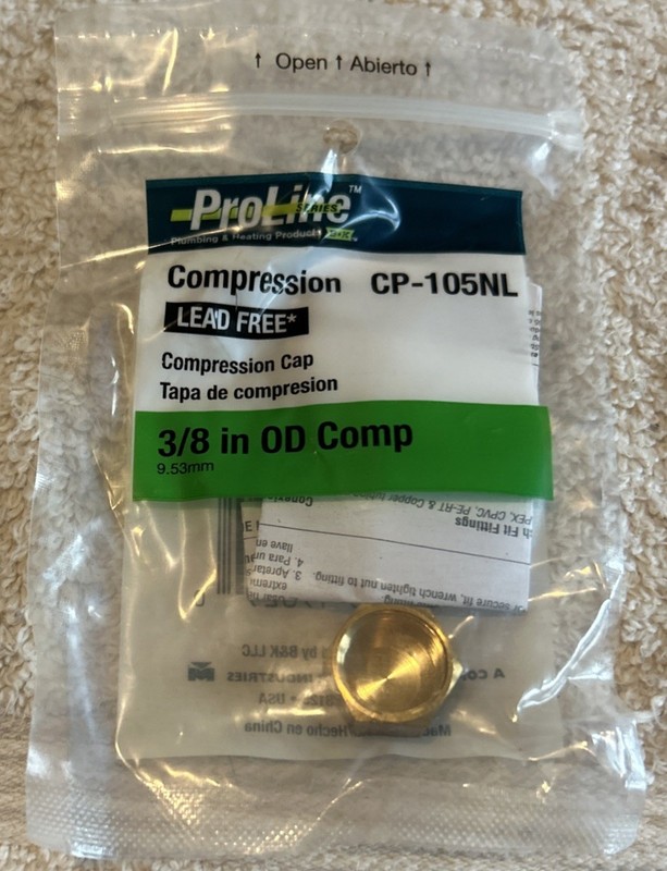 3/8” OD Compression Cap CP-105NL