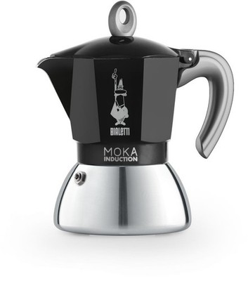 Bialetti New Moka Induction Espressokocher 4 Tassen schwarz Kaffeekocher B-Ware