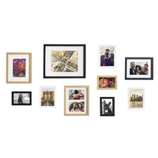 Kate And Laurel Gallery Modern Glam Frame Set Set Of 10 Black White And Gold