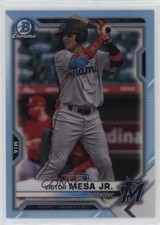 2021 Bowman Draft Chrome Sky Blue Refractor Victor Mesa Jr #BDC-122 0l44