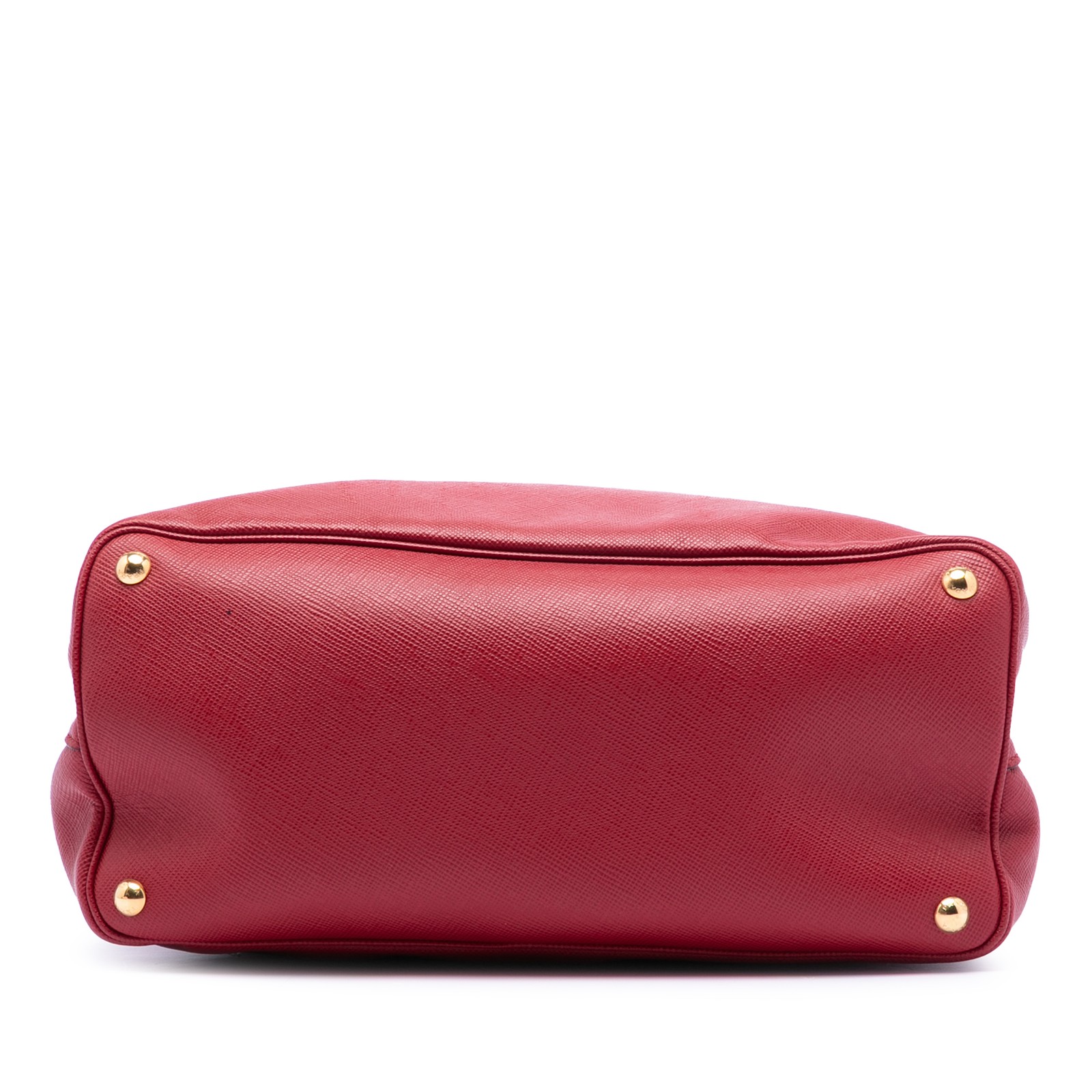 Authenticated Prada Large Saffiano Cuir Double Red Leather Satchel thumbnail 3