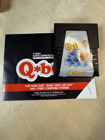 Parker Brothers Q*bert Atari 2600 & Sears Video Arcade Game w/ Manual & Box CIB