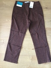 Next Jeans Ladies Brown Mix Crop Straight Mid Rise Jeans Size 12 NWT